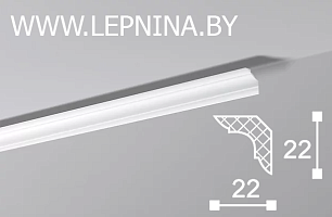 nmc decoplintus профиль mb экструд.22х22мм белый 180шт/кор